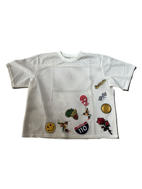 Gratitude & Blessings White Mesh Jersey
