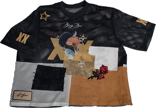 One-of-One Breezy Bowl Jersey with Handstitched Textile Art
