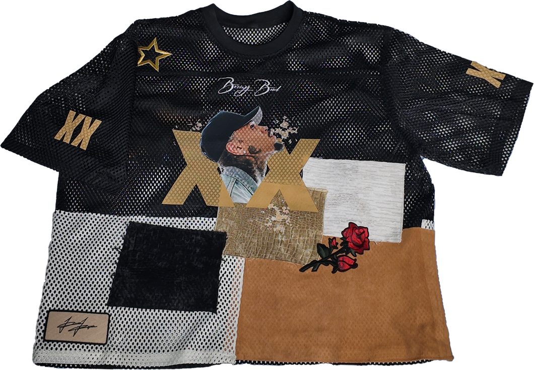 One-of-One Breezy Bowl Jersey with Handstitched Textile Art