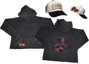 Teddy Rose Hoodie + Rose Patch Brim